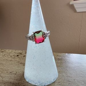 Bomb Party Watermelon Tourmaline Size 7 Ring